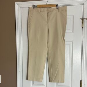 LOFT Straight Leg Pants in Beige